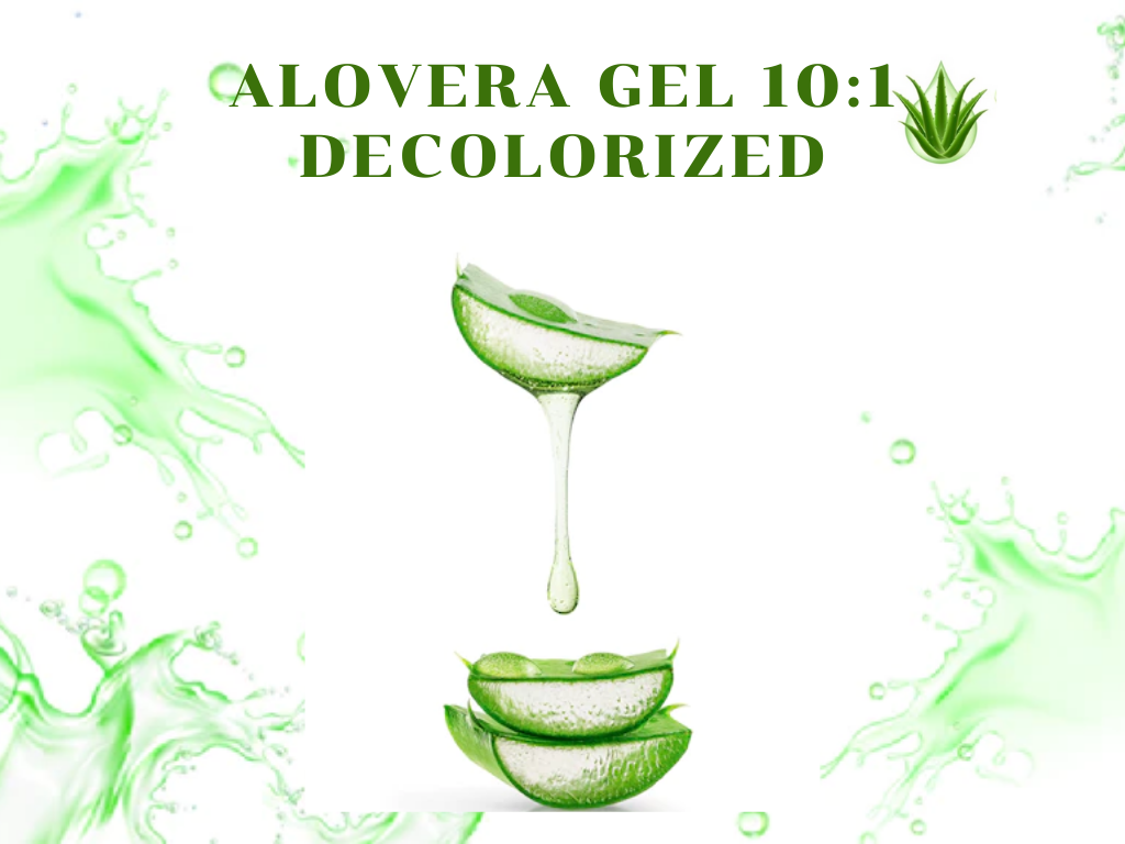 Aloe Vera Gel 10:1 Decolorized สารสกัดจากว่านหางจรเข้สายพันธุ์ดี จากประเทศเม็กซิโก ใช้งานง่าย บำรุงผิวเนียนนุ่ม ชุ่มชื่น และรู้สึกสบายผิว